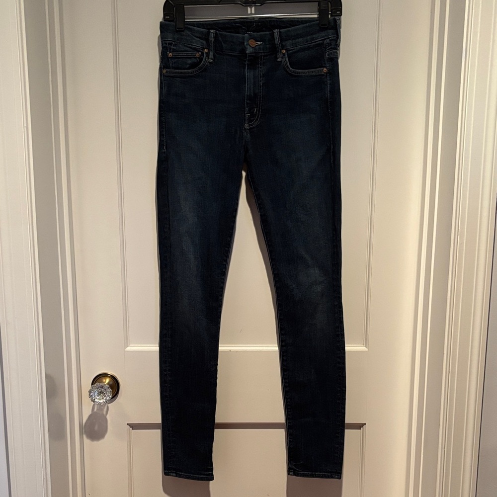 Mother High Waisted Looker jeans in Here Kitty, Kitty wash